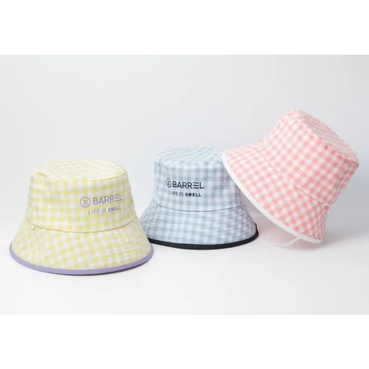 Barrel Kids Reversible Aqua Bucket Hat-WHITE