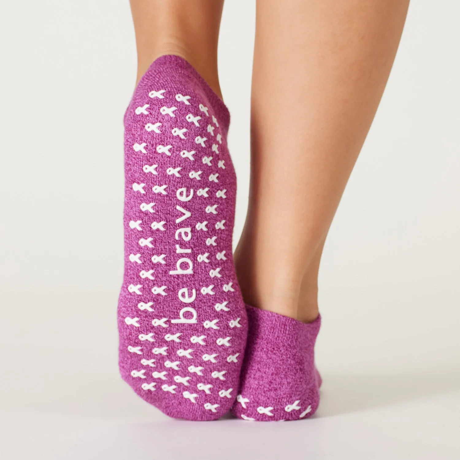 Be Brave Breast Cancer Grip Socks (Marbled)