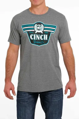 Cinch Mens Denim Company Tee - Heather Grey- MTT1690546