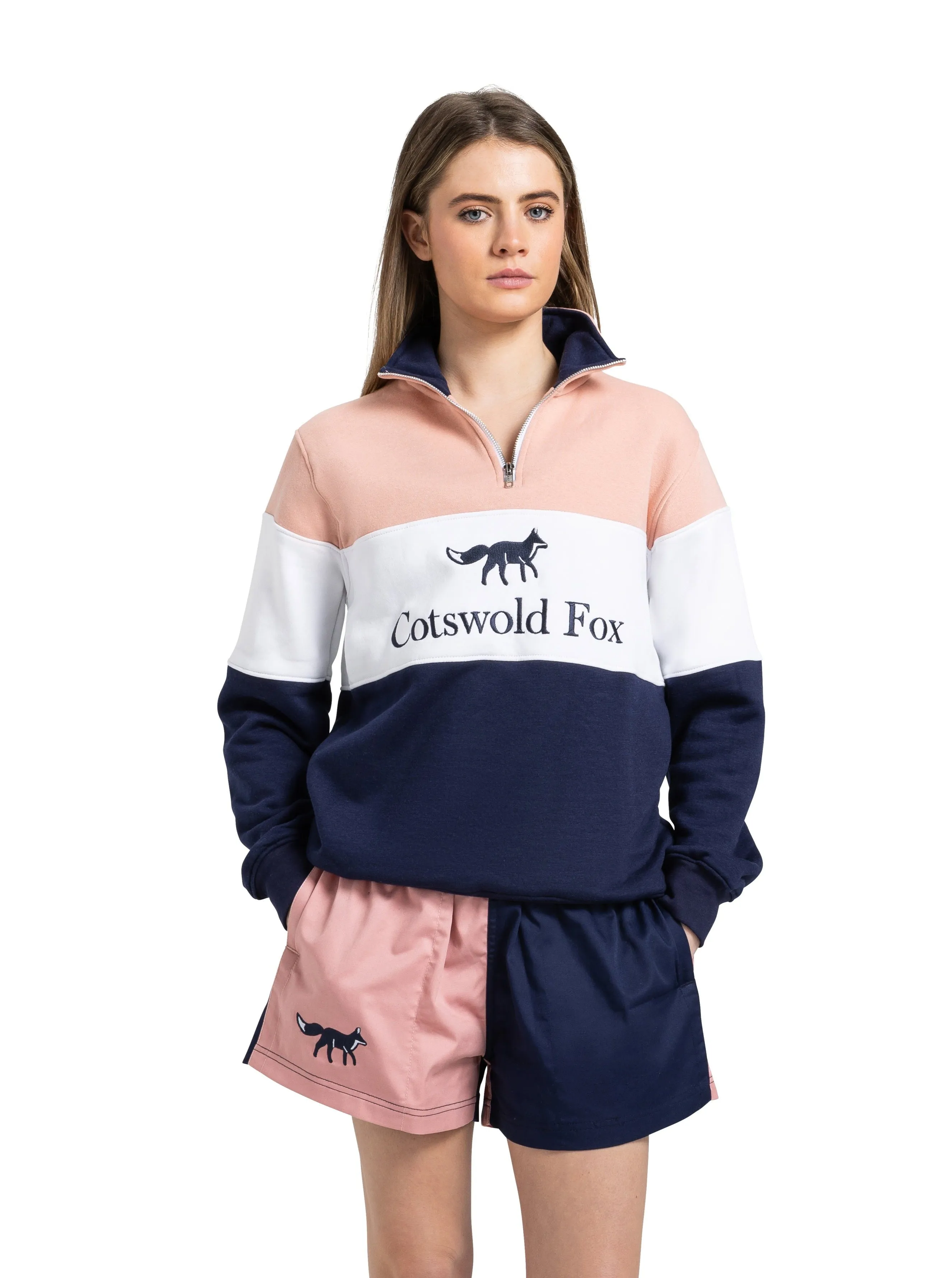 Cirencester Quarter Zip | Blush Pink