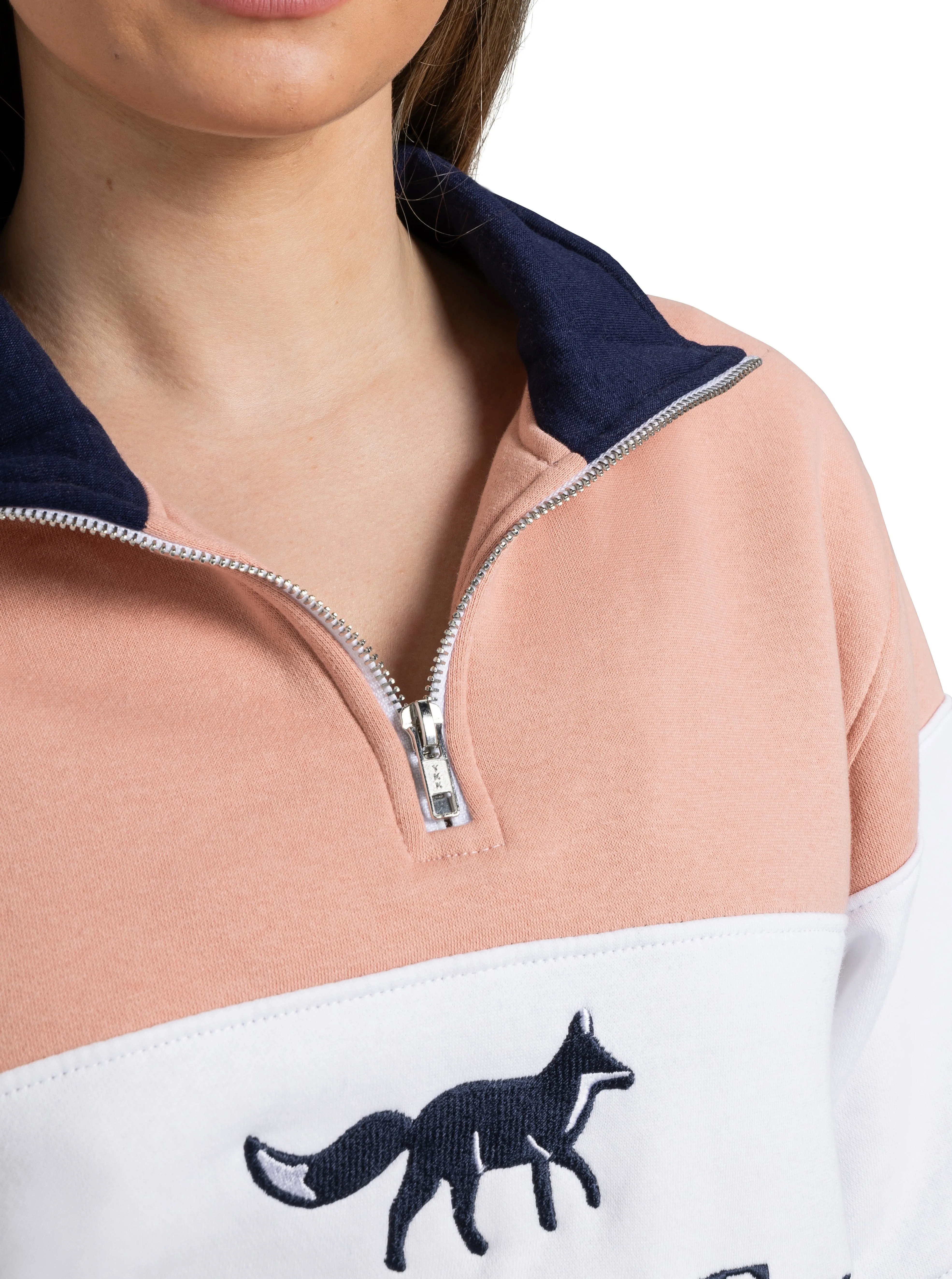 Cirencester Quarter Zip | Blush Pink