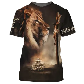 Cool Premium Faith Over Fear Tshirt Believe In God T Shirt For Men Women Jesus Shirts