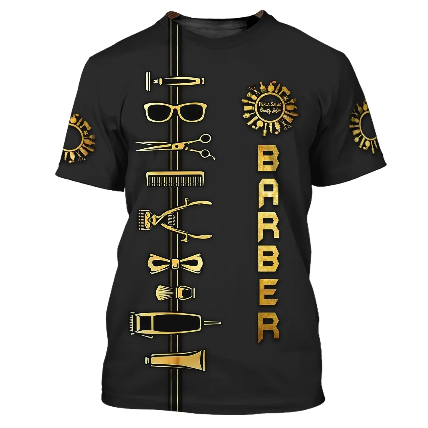 Custom Name 3D All Over Printed T Shirt For Barber Man, Christmas Gift For Barber Man, Barber Shirts For Him