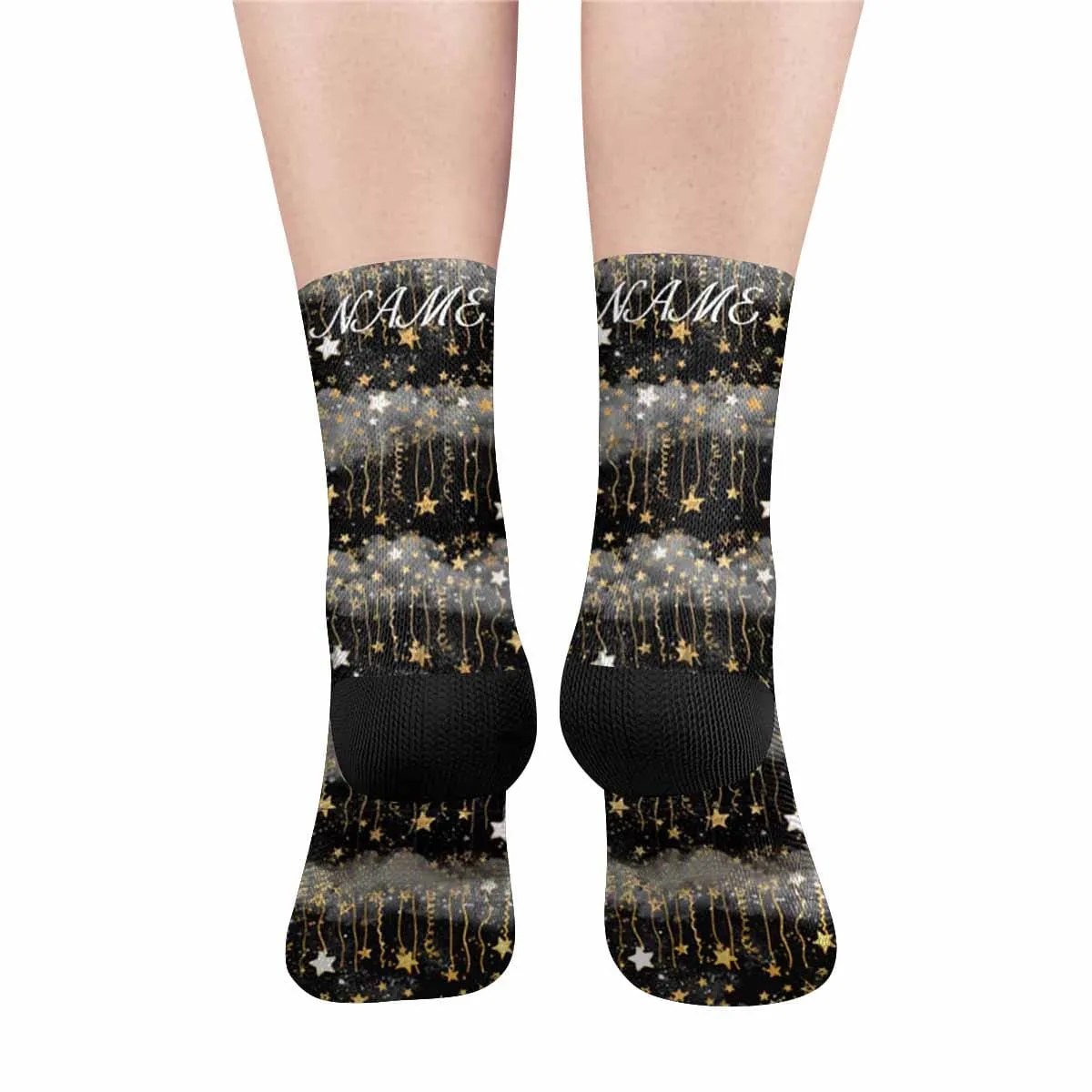 Custom Name Stars Sublimated Crew Socks