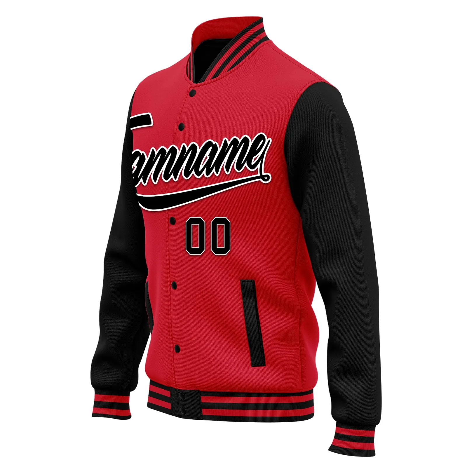 Custom Raglan Sleeves Jacket Bomber Full-Snap Varsity Letterman Personalized Jacket FZ005-D025002-1