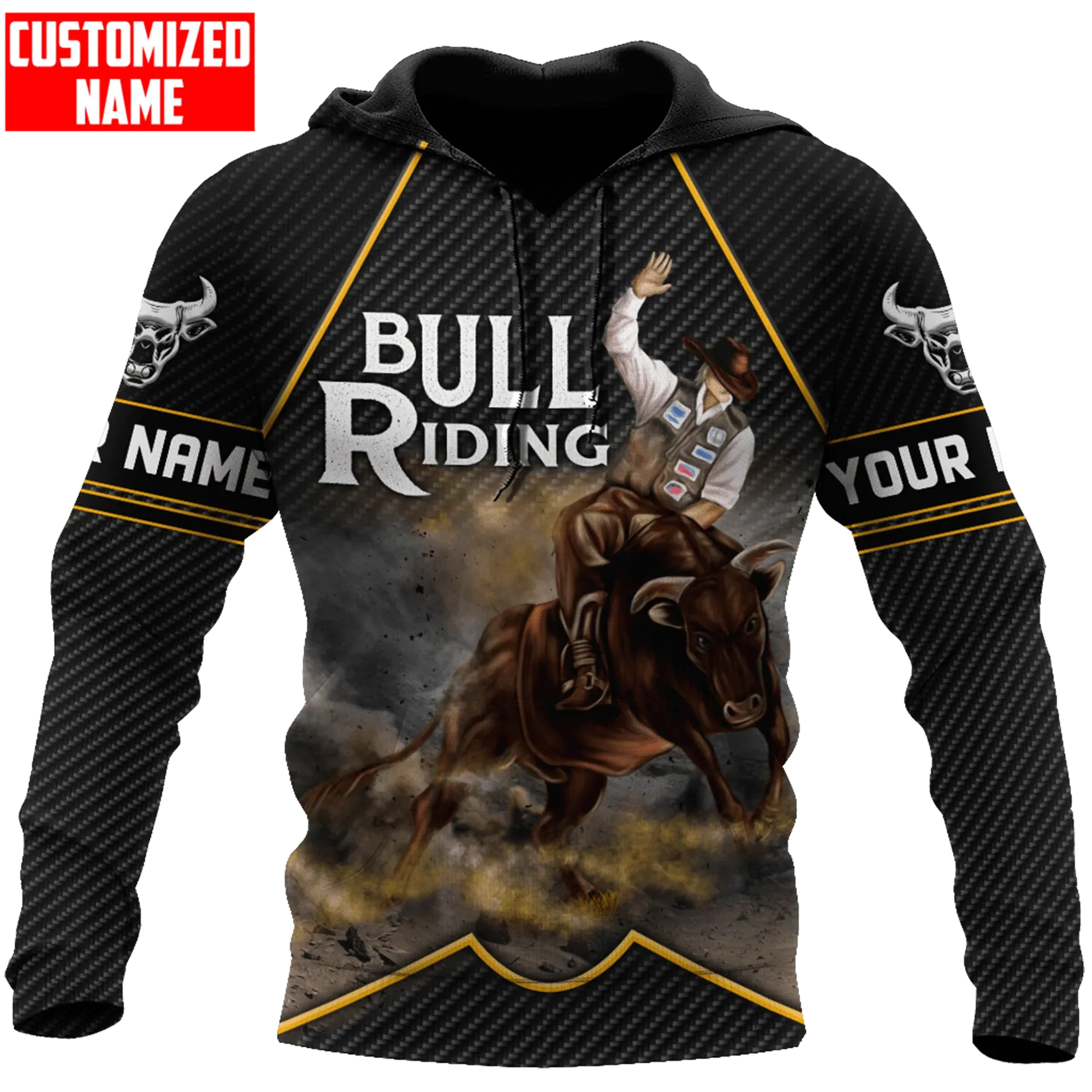 Customized Bull Riding Hoodies For Men And Women, American Cowboy Hoodies