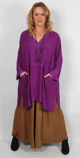 Dairi Fashions Nobi Magenta 2-Pocket Top Boho Moroccan Cotton Plus Sml-6x