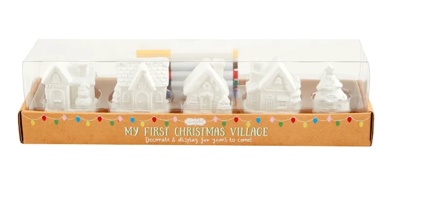 DYI CHRISTMAS COLOR-ME TRAIN & VILLAGE SETS