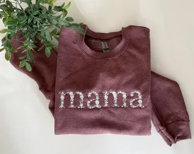 Embroidered Mama Sweatshirt, Mama Est Sweatshirt, Mothers Day Gift, Cool Mom, First Mothers Day Gift, Personalized Gift, Mom Life Shirt, New Mom Gift