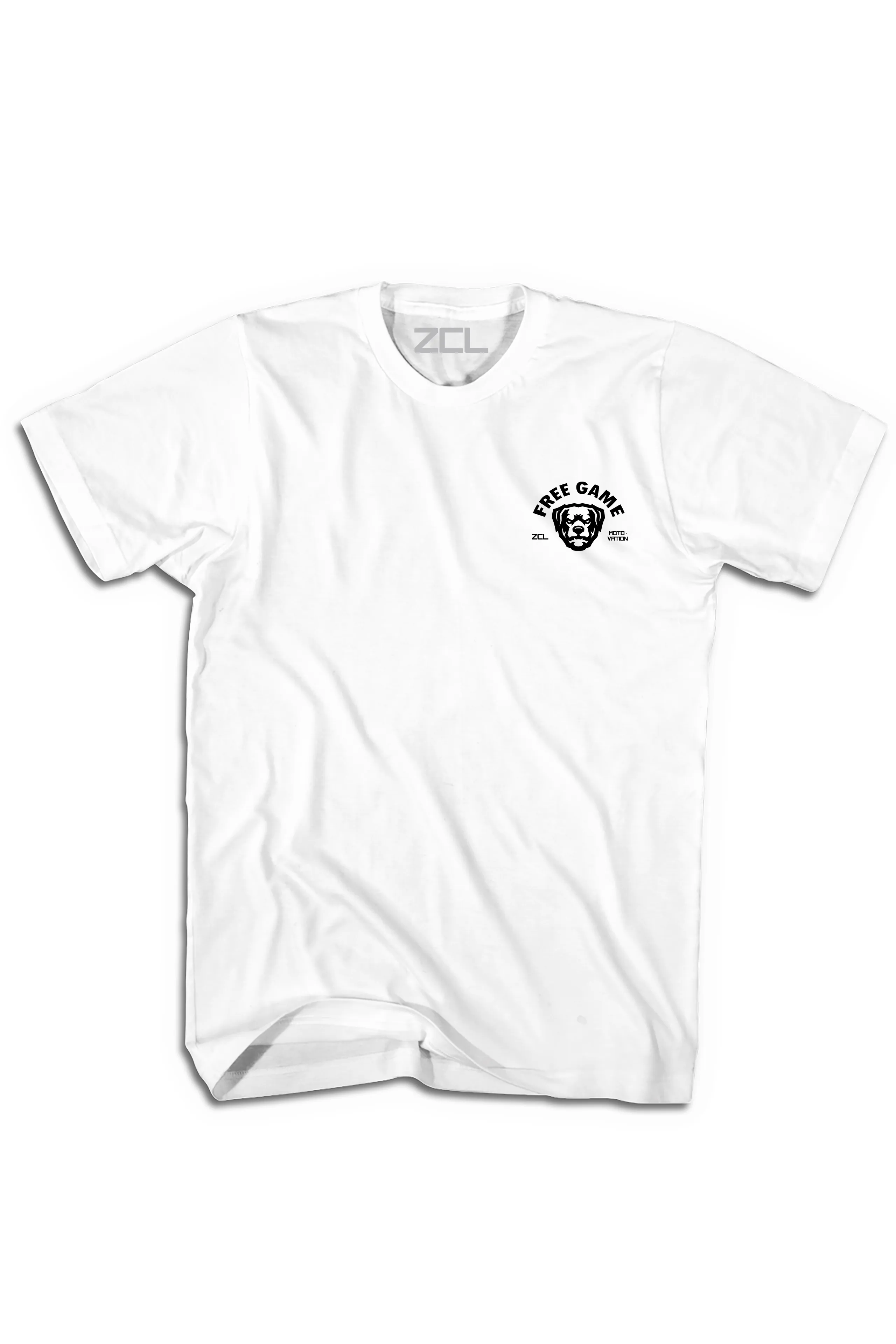 Embroidered ZCL Free Game Logo Tee (White)