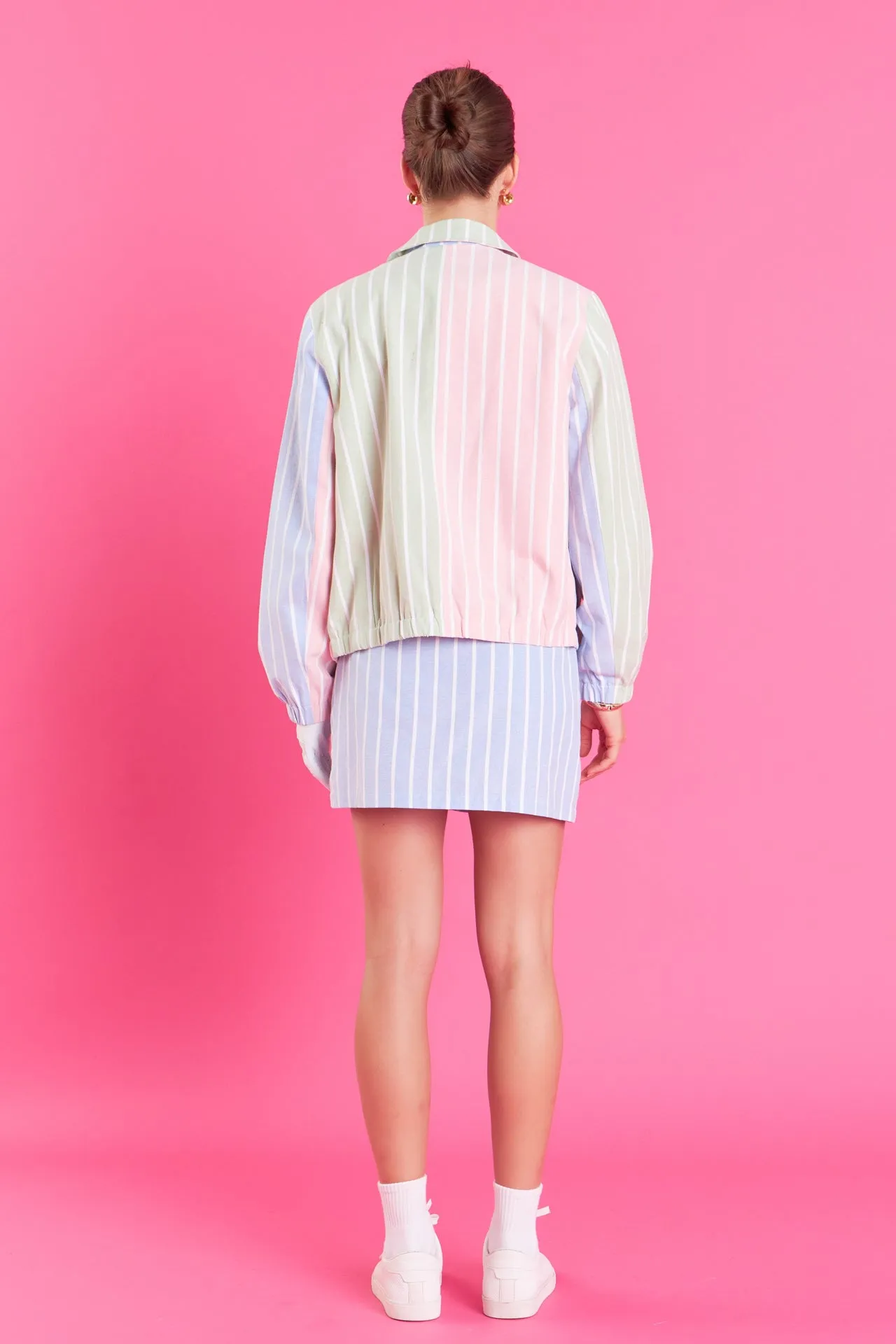 English Factory - Stripe Color Block Jacket