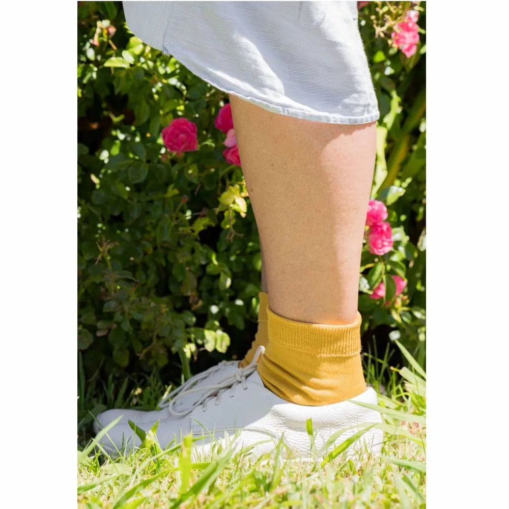 Fine Cotton Short Leg Sock in Mustard - Aussie Made