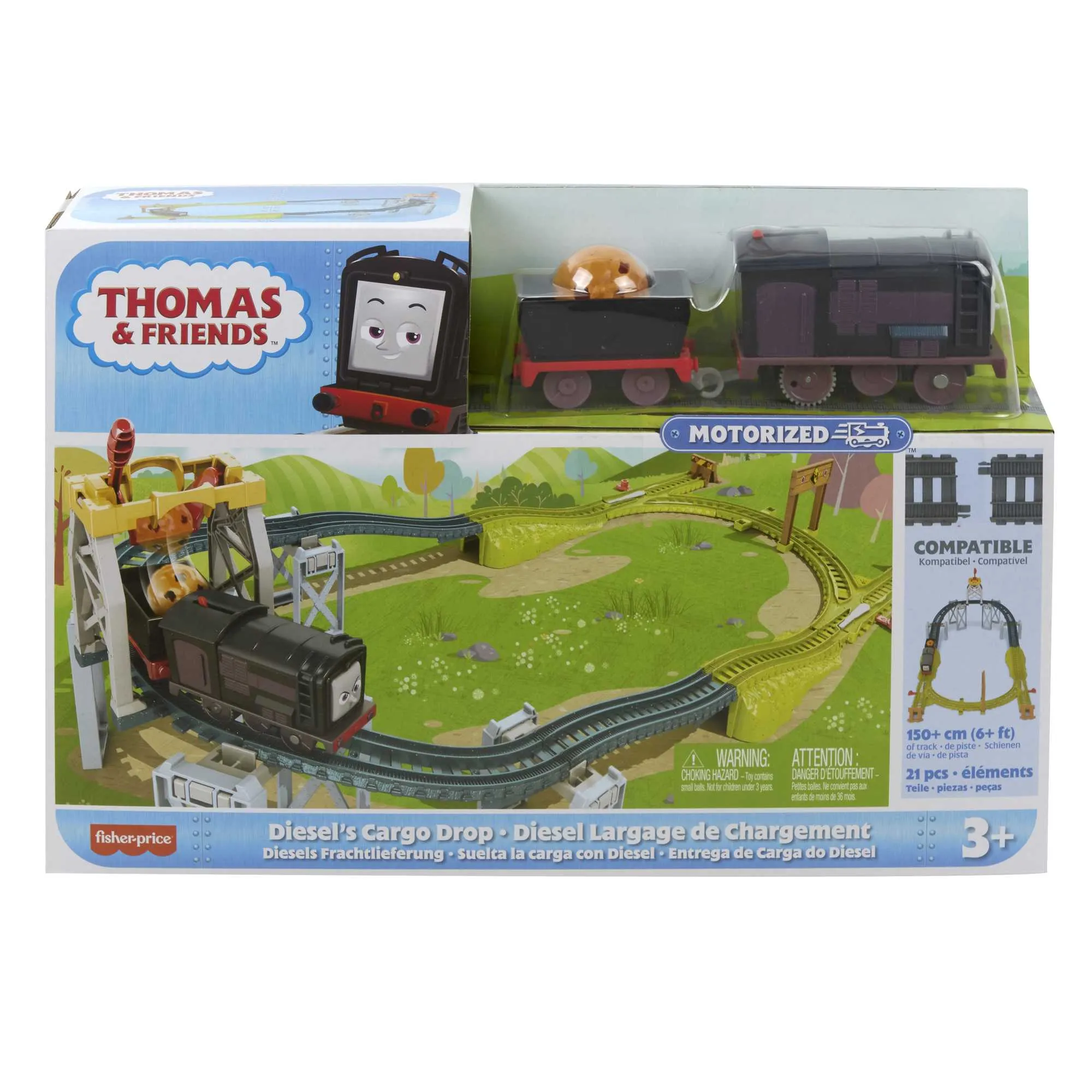 Fisher-Price Thomas & Friends Motorized Track Set Diesel's Cargo Drop