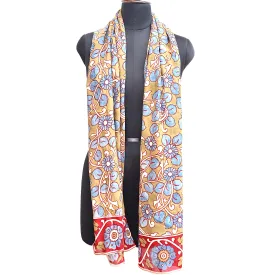 Floral Reverie – Limited Edition Hand Painted Cotton Scarf(HS0017)