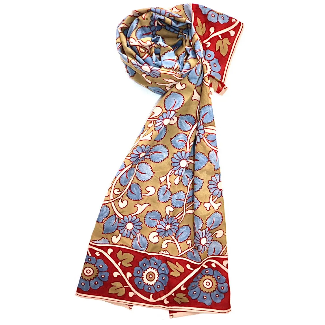 Floral Reverie – Limited Edition Hand Painted Cotton Scarf(HS0017)