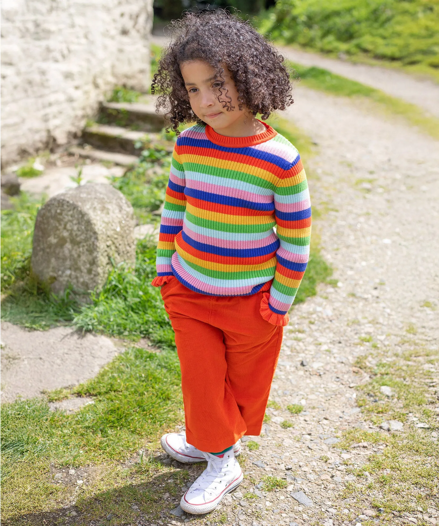 Frugi Eleanor Cord Culottes Trousers - Bonfire