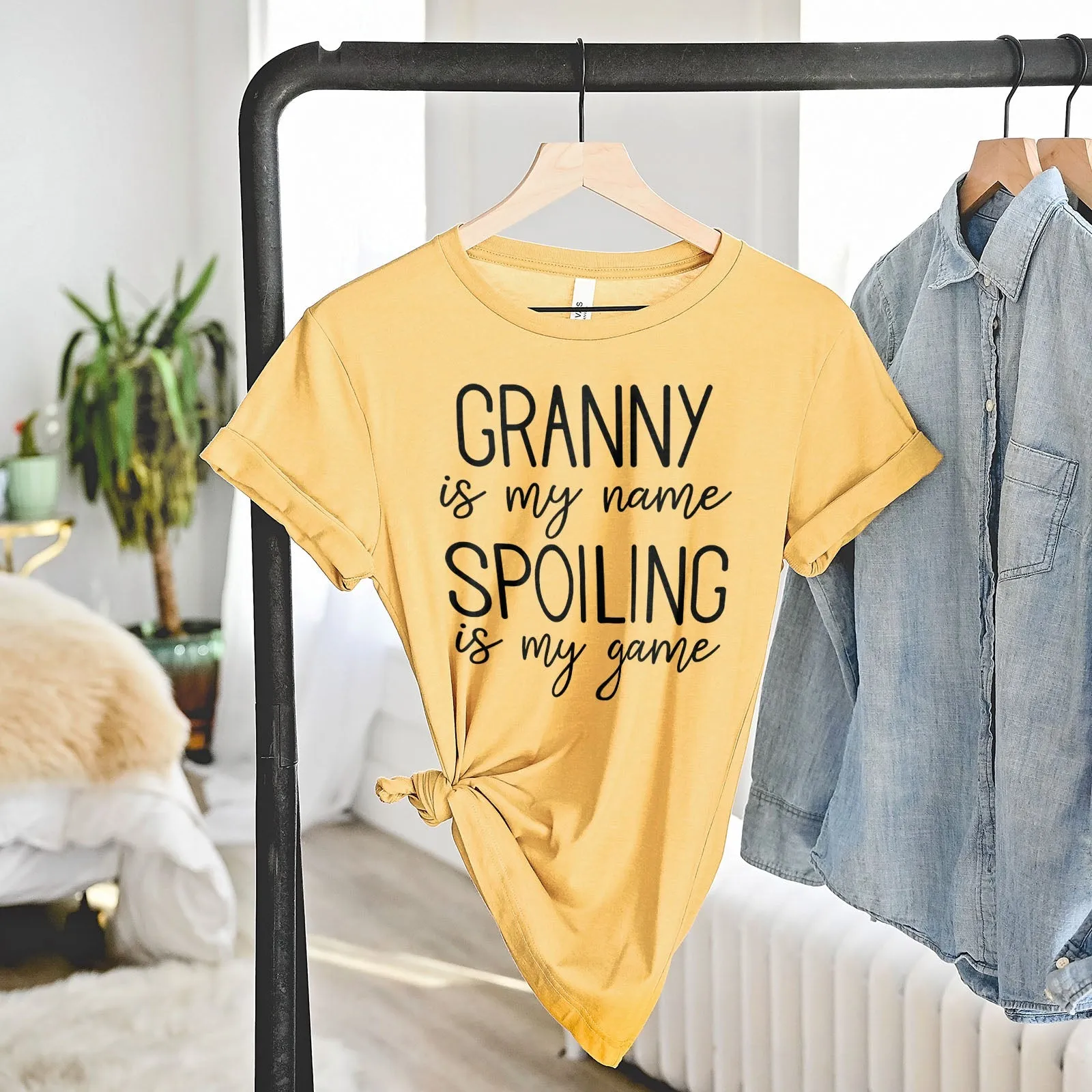 Granny Is My Name Spoiling Is My Game Shirts For Women - Christian Shirts for Women - Religious Tee Shirts