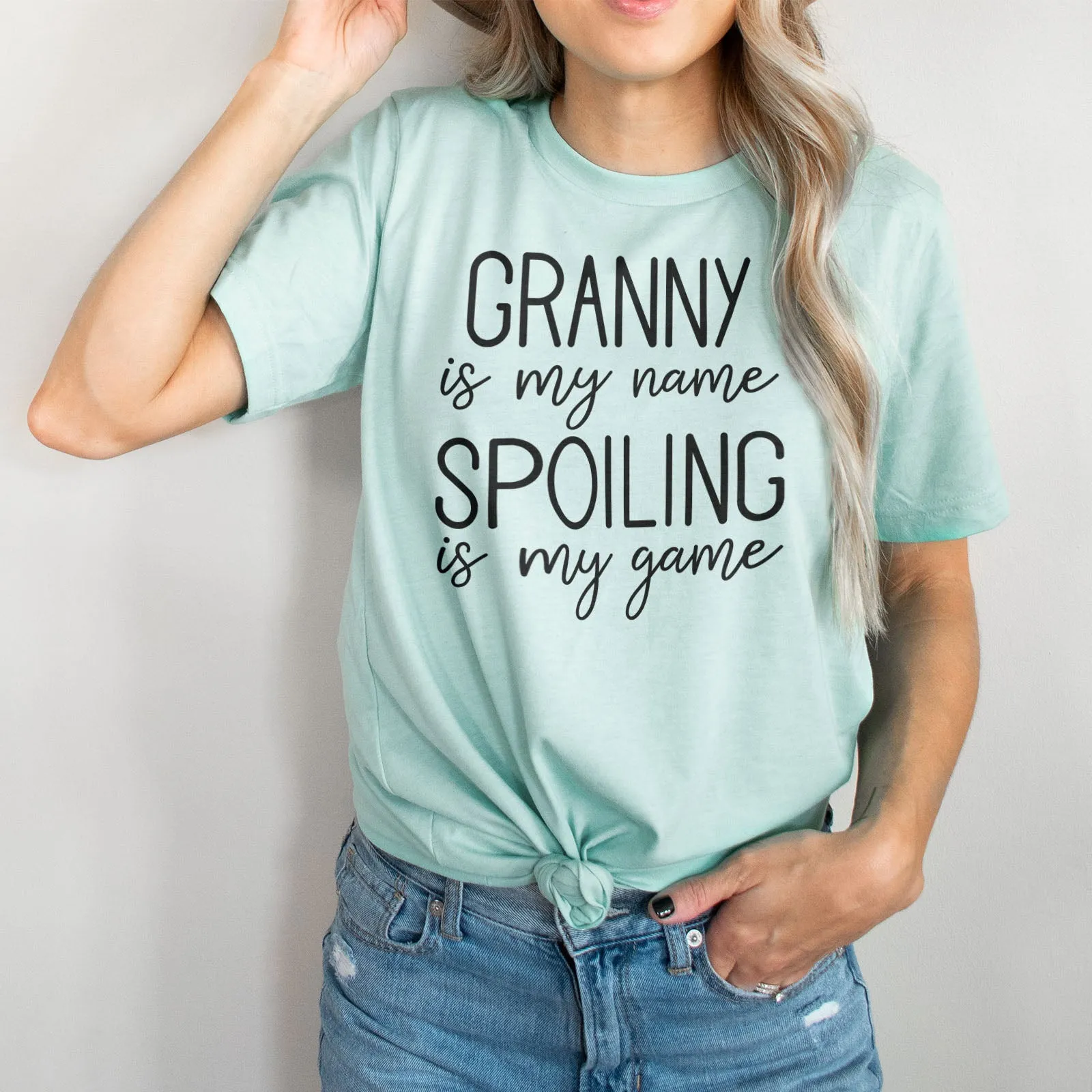 Granny Is My Name Spoiling Is My Game Shirts For Women - Christian Shirts for Women - Religious Tee Shirts