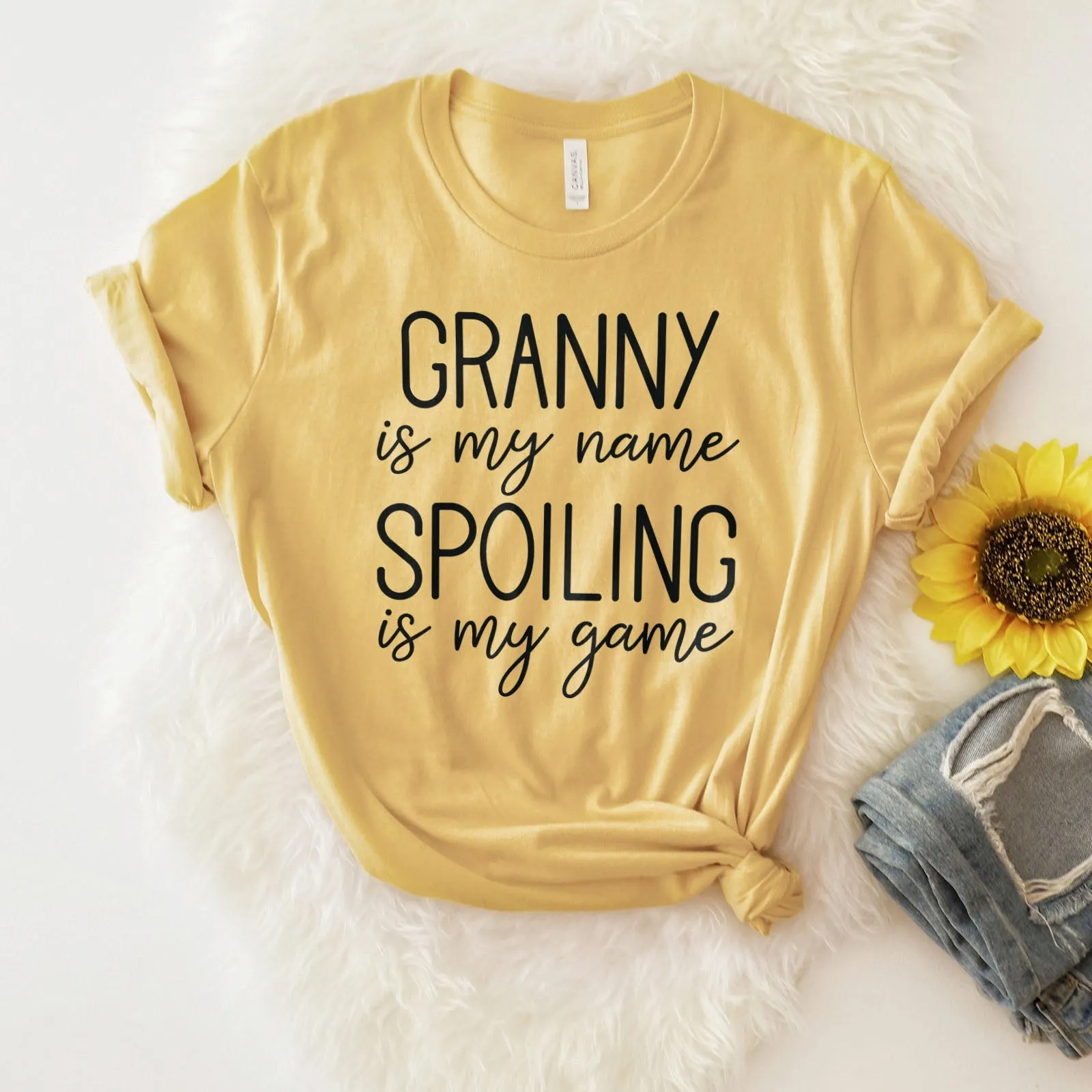 Granny Is My Name Spoiling Is My Game Shirts For Women - Christian Shirts for Women - Religious Tee Shirts