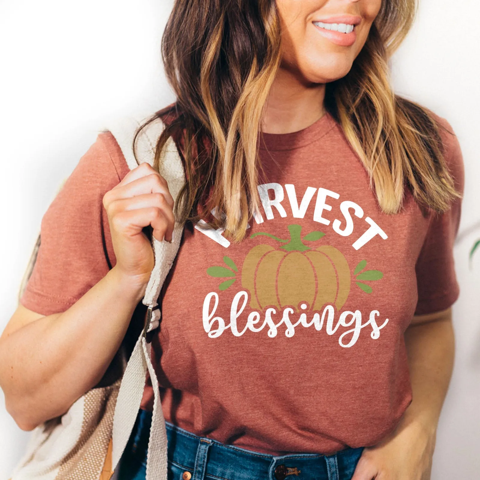 Harvest Blessings Tee Shirts For Women - Christian Shirts for Women - Religious Tee Shirts