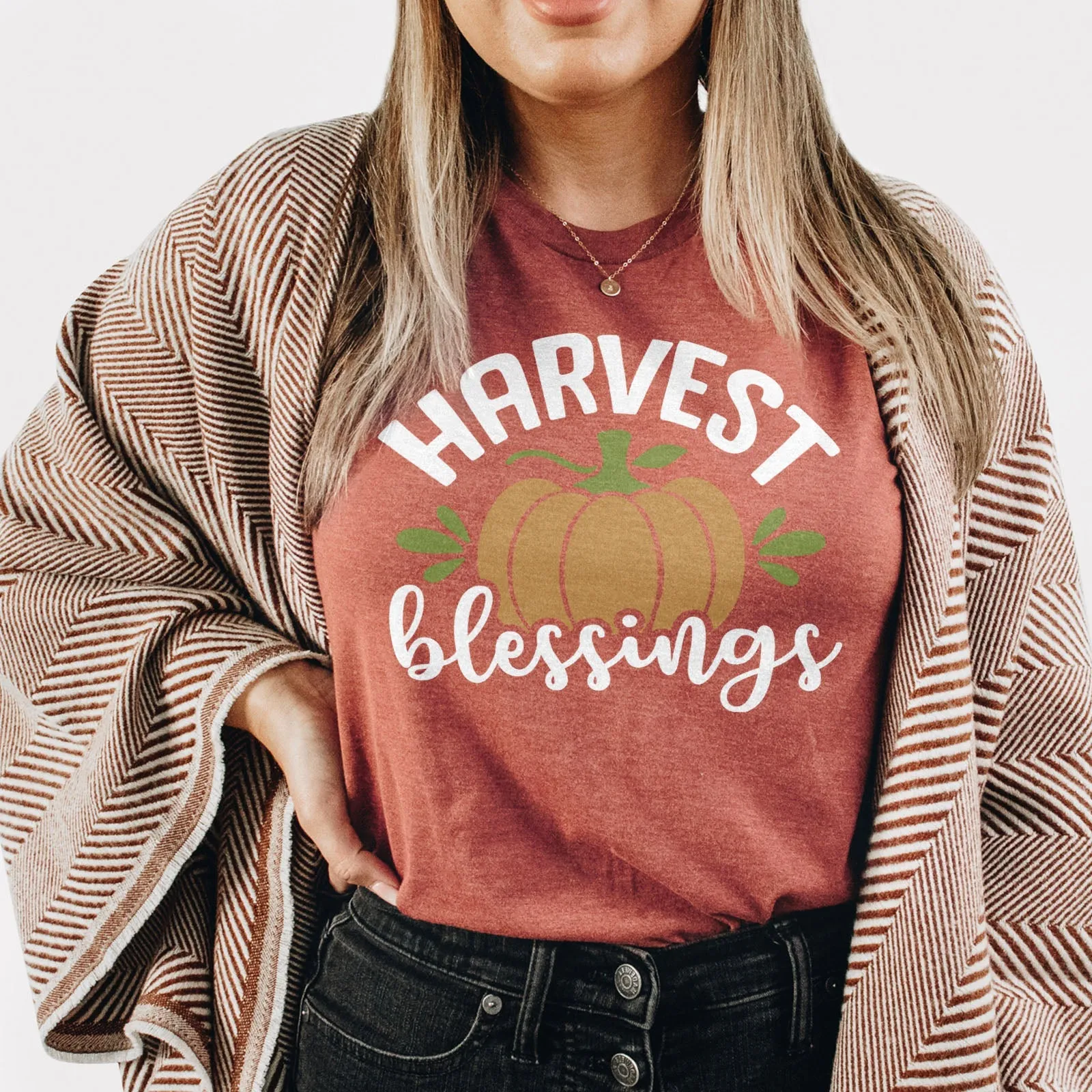 Harvest Blessings Tee Shirts For Women - Christian Shirts for Women - Religious Tee Shirts