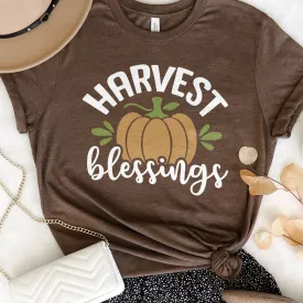 Harvest Blessings Tee Shirts For Women - Christian Shirts for Women - Religious Tee Shirts