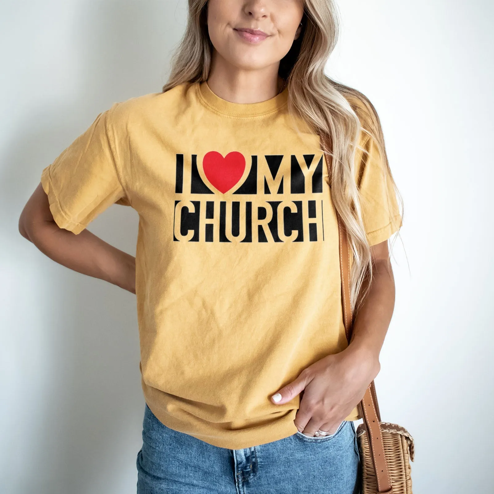 I Love My Church Tee Shirts For Women - Christian Shirts for Women - Religious Tee Shirts