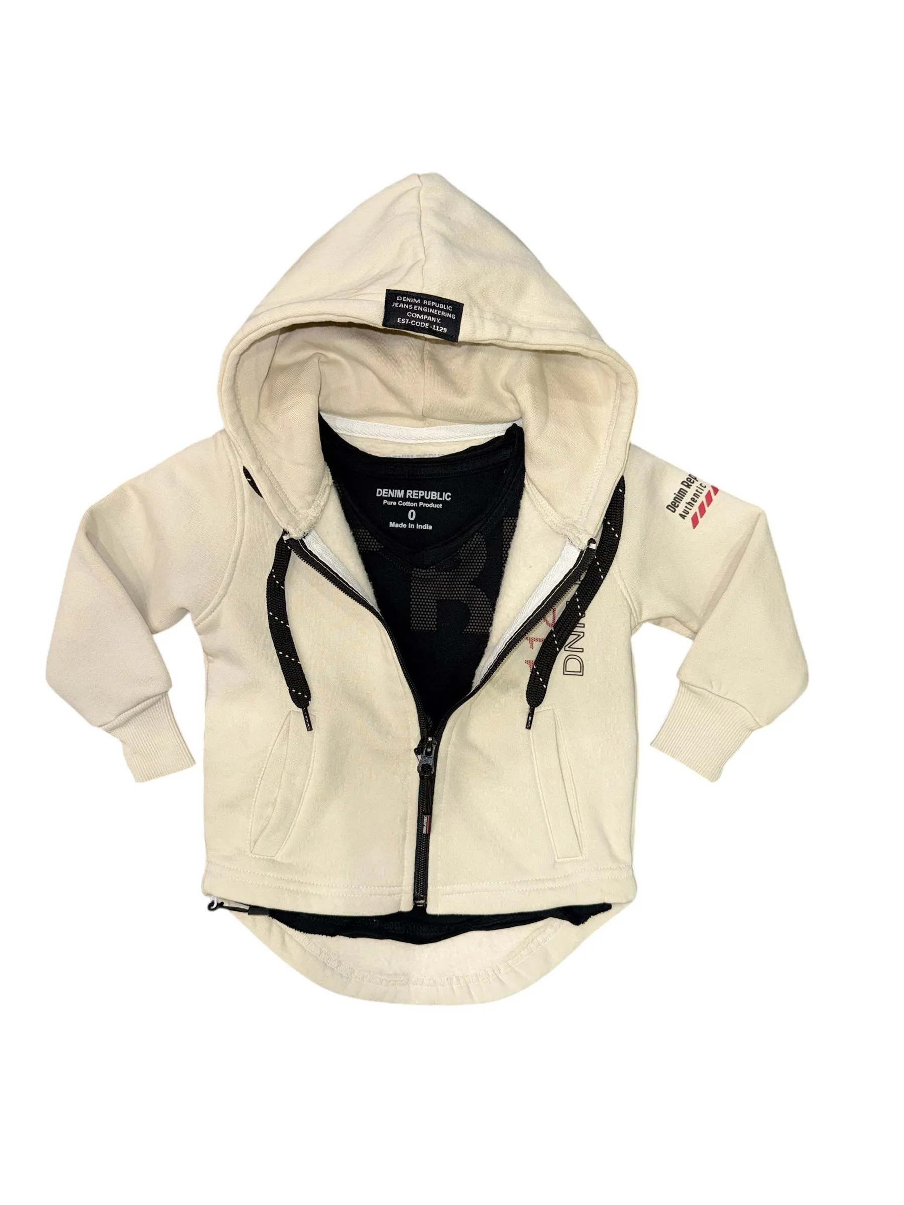 JAY-14 Kids Zip Hoodie LATTE