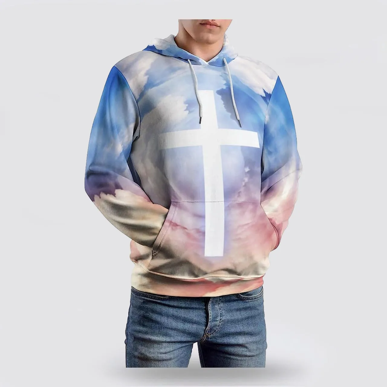 Jesus Cross 3d Hoodies For Women Men - Christian Apparel Hoodies