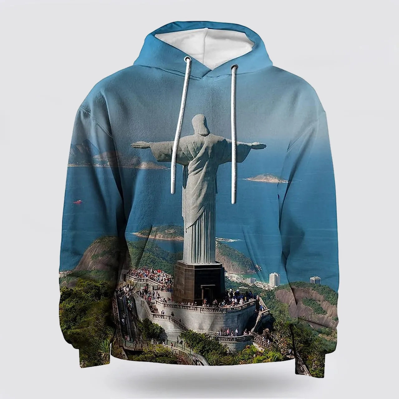 Jesus Statue 3d Hoodies For Women Men - Christian Apparel Hoodies