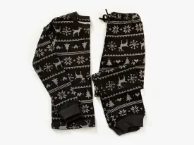 Kids’ Unisex Jogger Pajama Set - Black Fair Isle