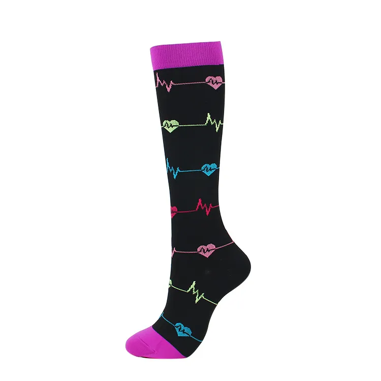 Knee High Heart Pulse Socks