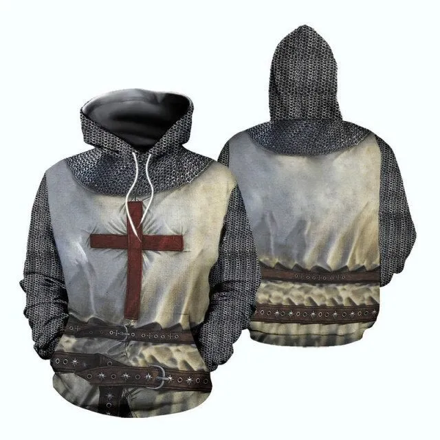 Knights Templar Commandery Hoodie - Medieval Design