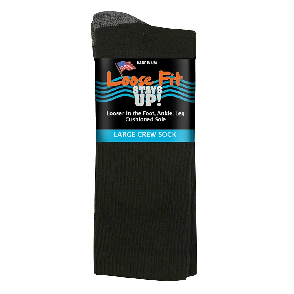 Loose Fit  Cotton Crew Socks