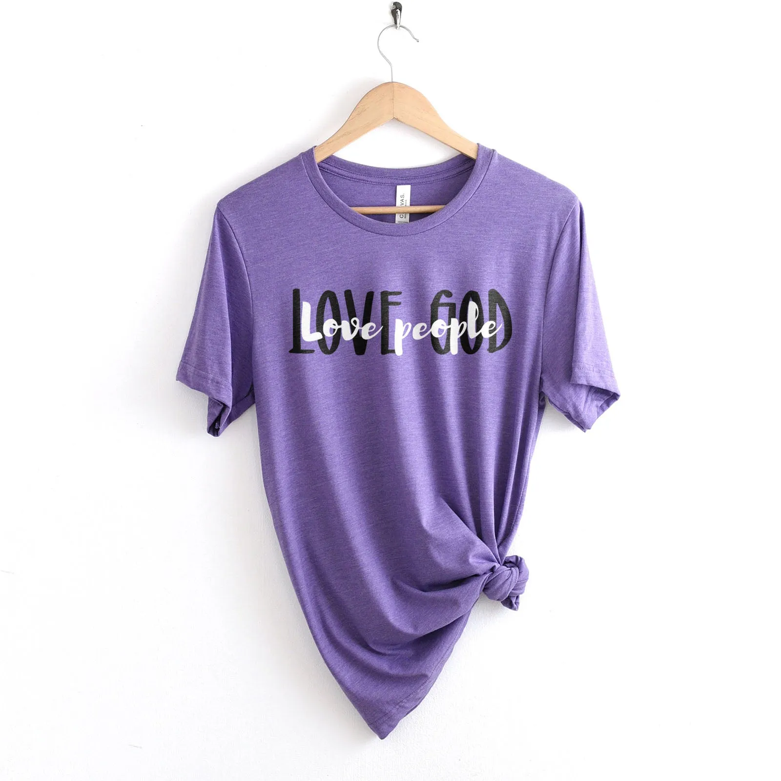 Love God Love People Tee Shirts For Women - Christian Shirts for Women - Religious Tee Shirts