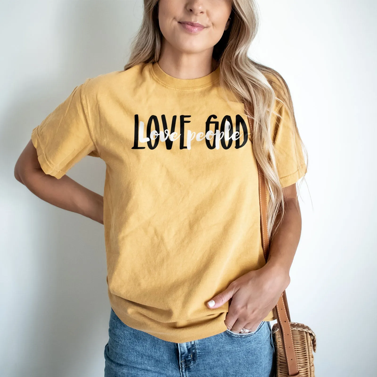 Love God Love People Tee Shirts For Women - Christian Shirts for Women - Religious Tee Shirts