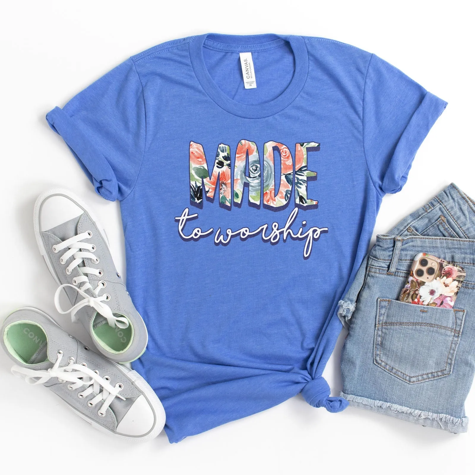 Made to Worship Tee Shirts For Women - Christian Shirts for Women - Religious Tee Shirts