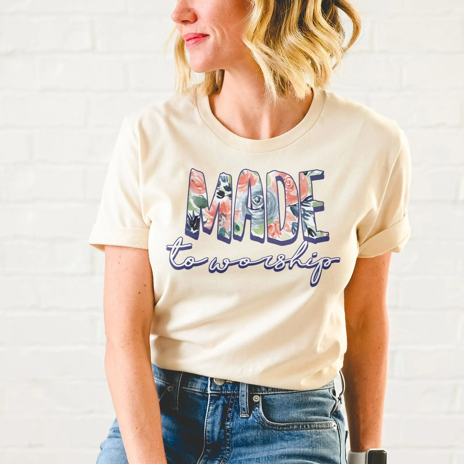 Made to Worship Tee Shirts For Women - Christian Shirts for Women - Religious Tee Shirts