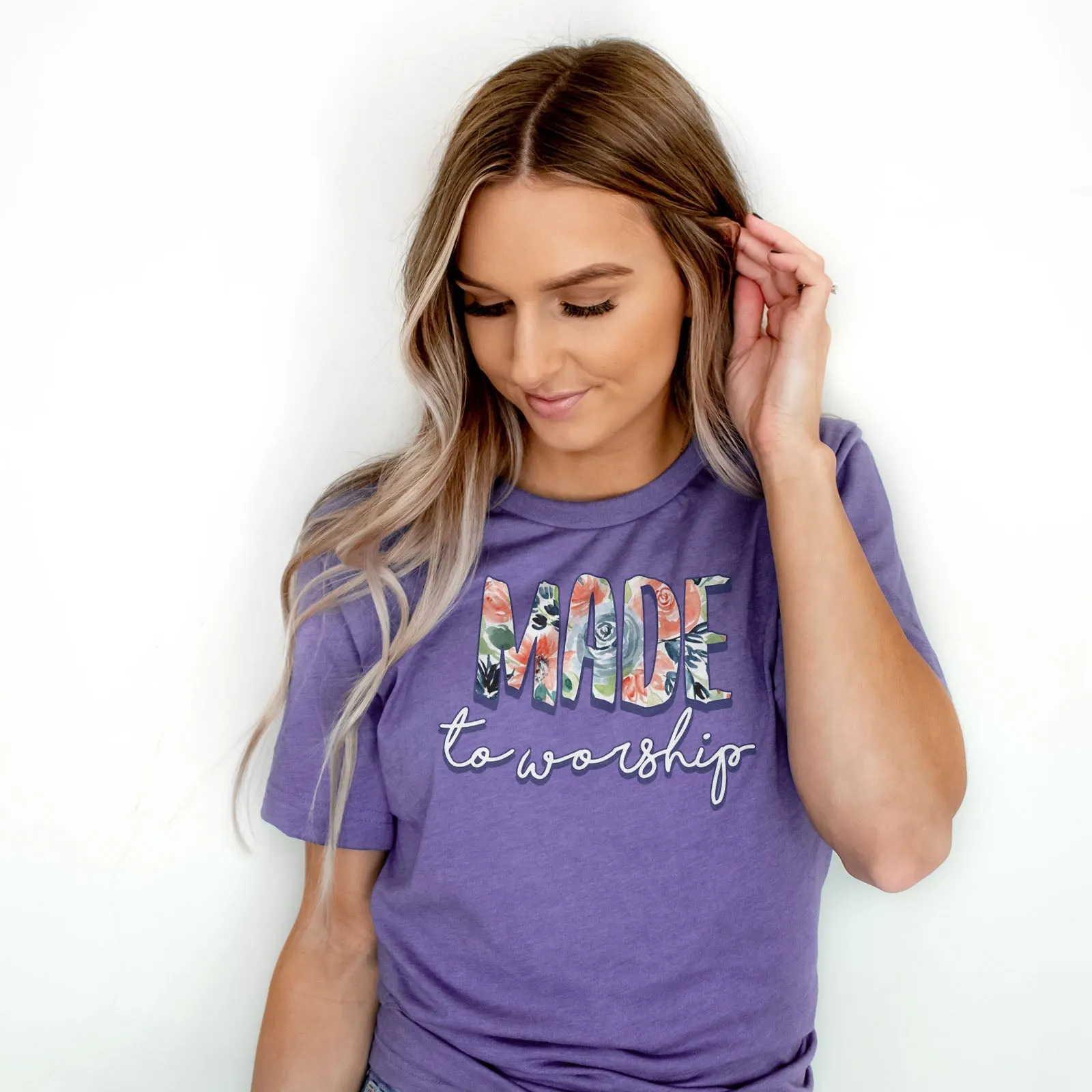 Made to Worship Tee Shirts For Women - Christian Shirts for Women - Religious Tee Shirts