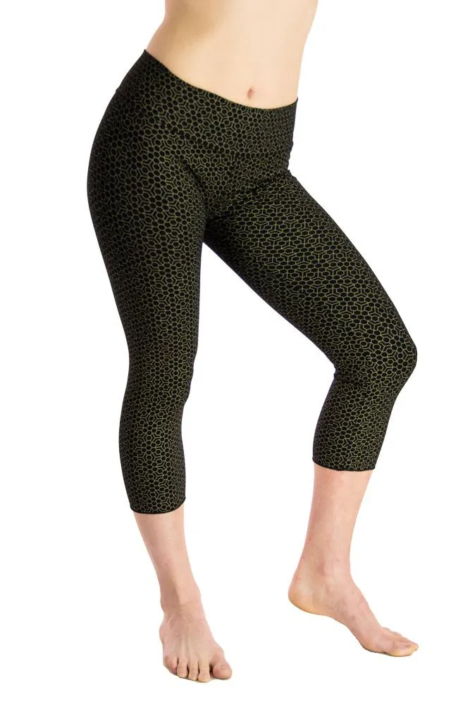 Malaya Yoga Tights- Honeycomb Flower Print