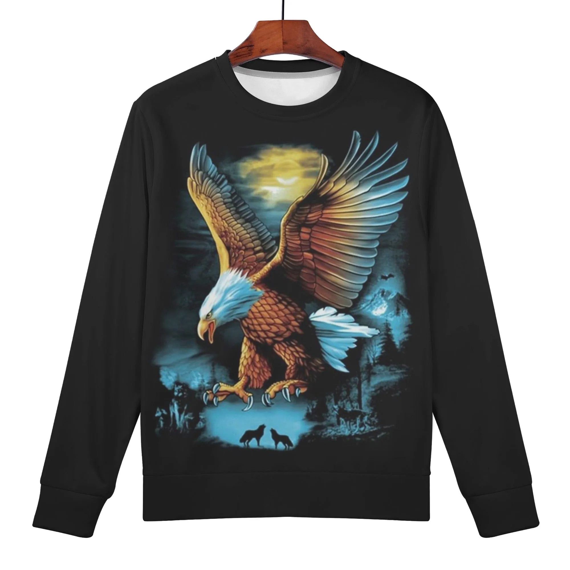 Men's Flying Eagle Pullover Polyester Sweatshirt