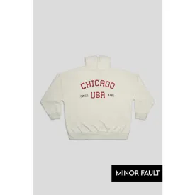 (Minor Fault) Chigago Slogan Oversized Hoodie