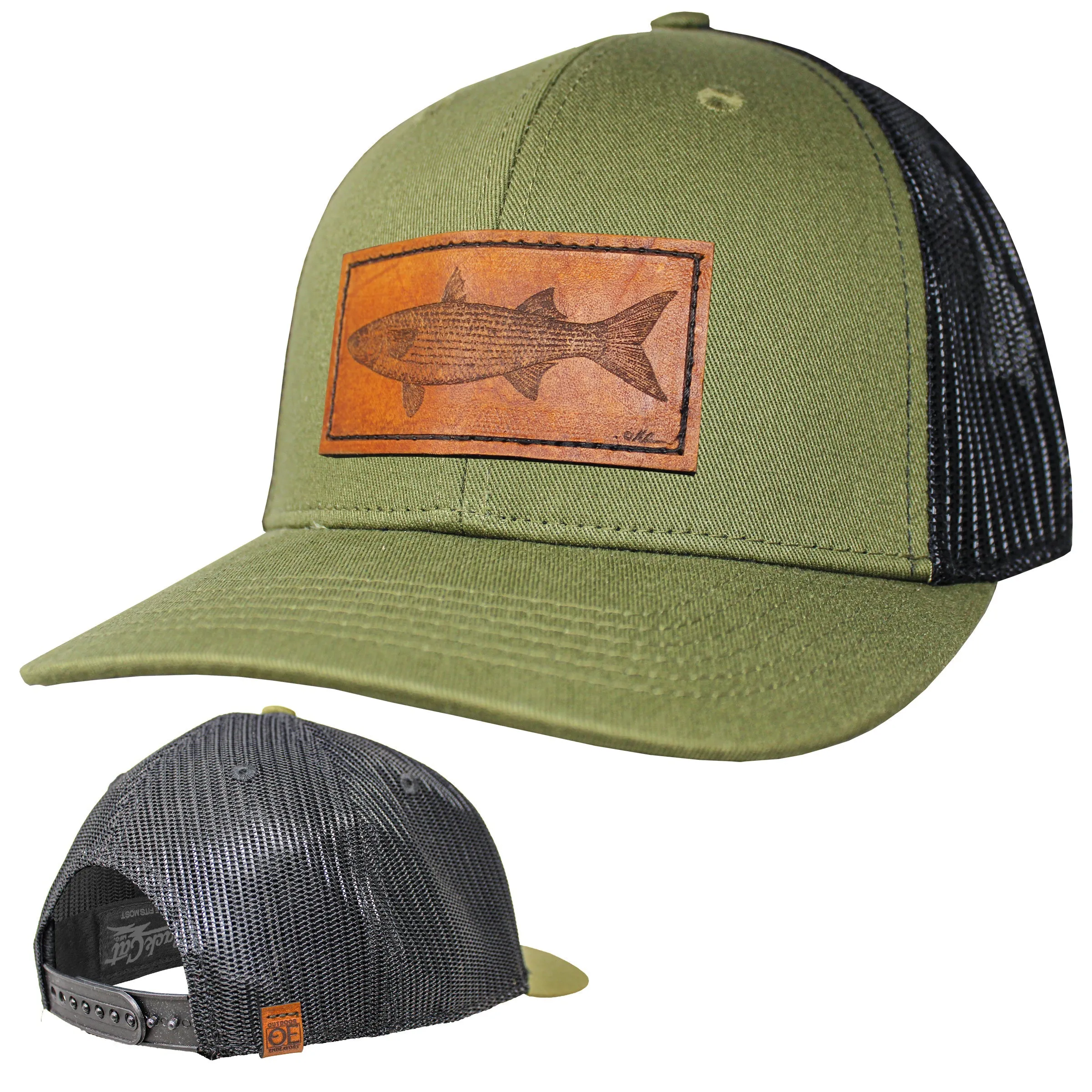 OE - Performance Trucker Hat - Mullet Leather Patch