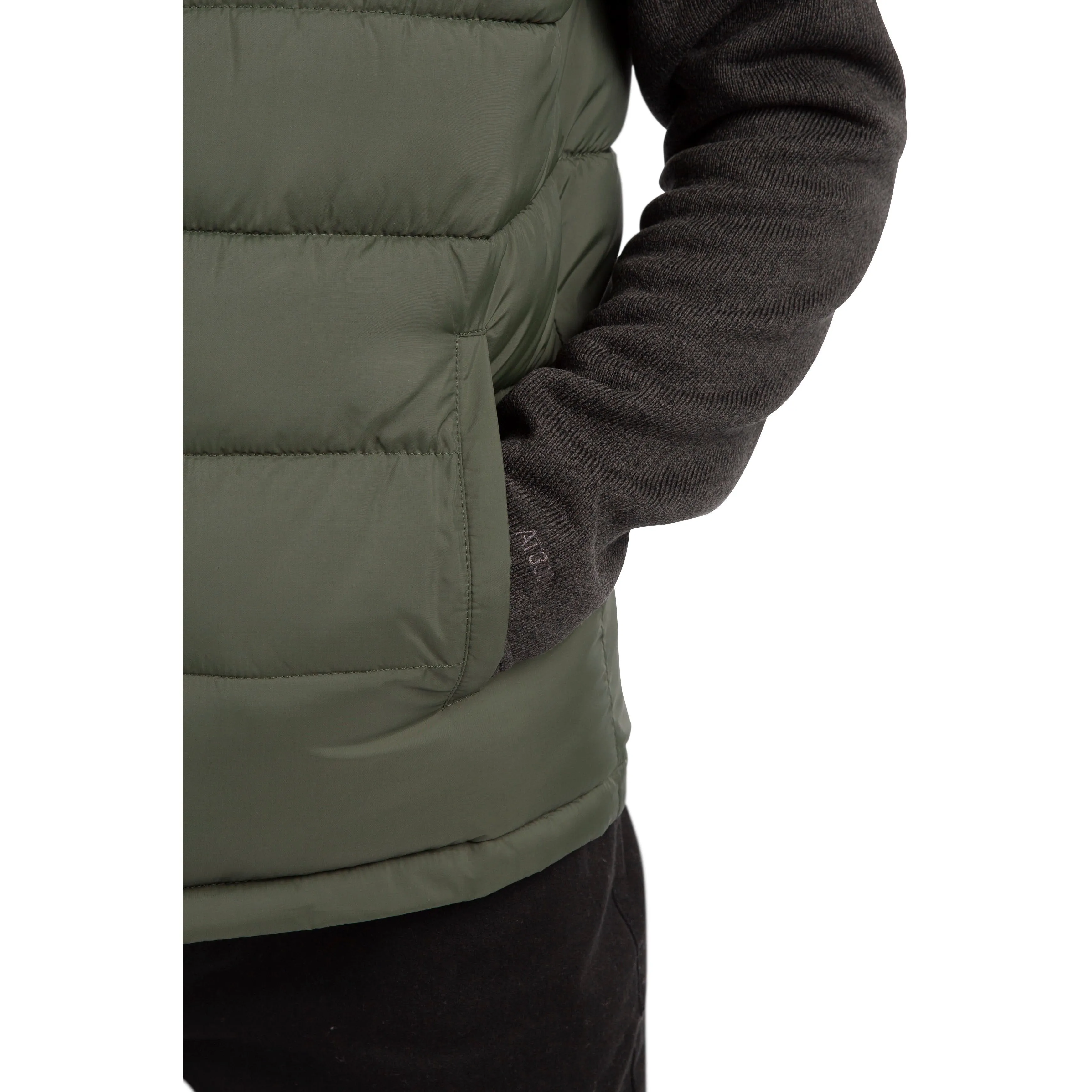 Oskar Men's Padded Gilet / Bodywarmer in Burnt Orange and Green