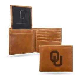 OU Engraved Billfold, Brown