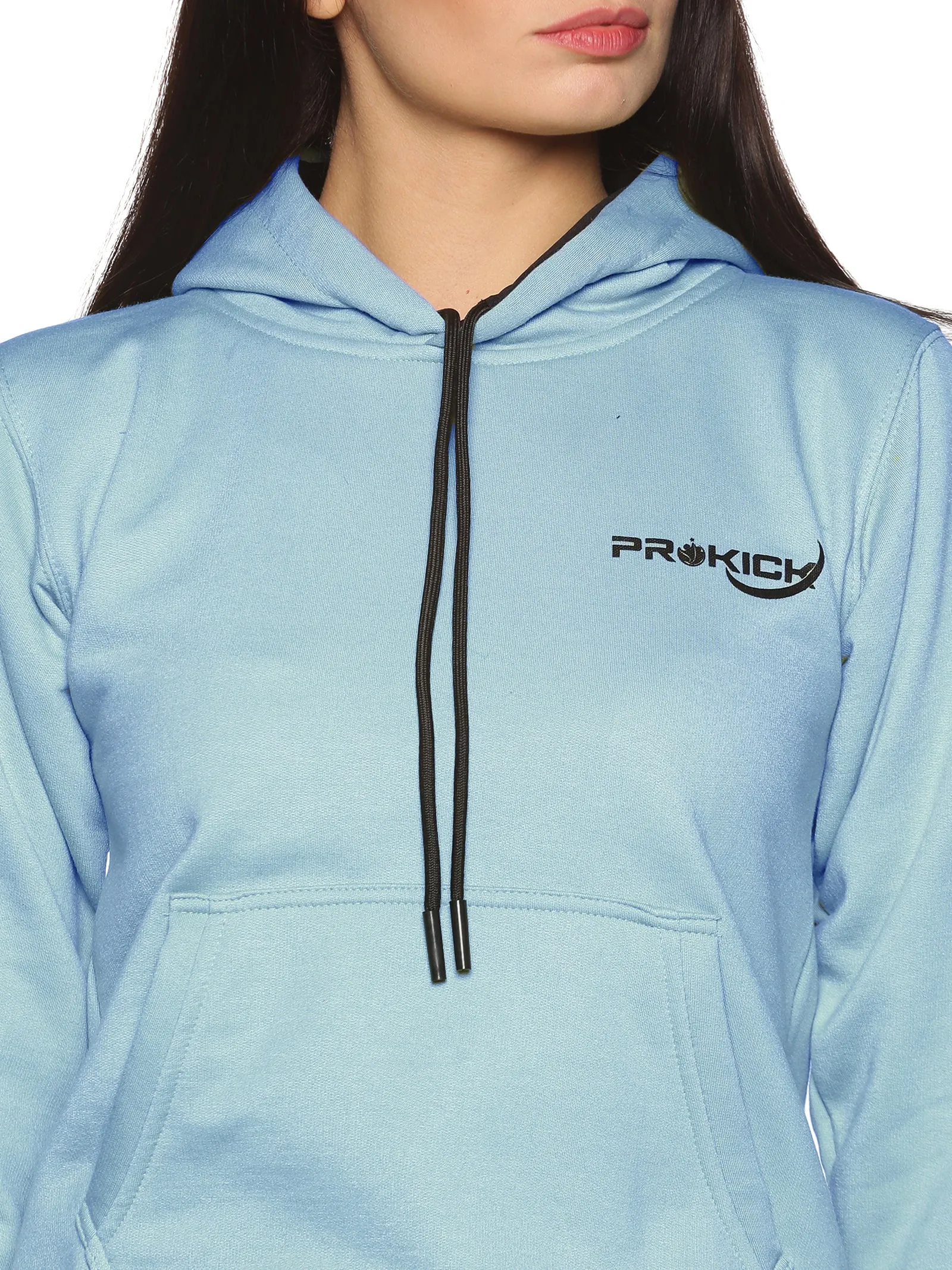 Prokick Sports Women Hooded Sweat Shirt , Sky Blue