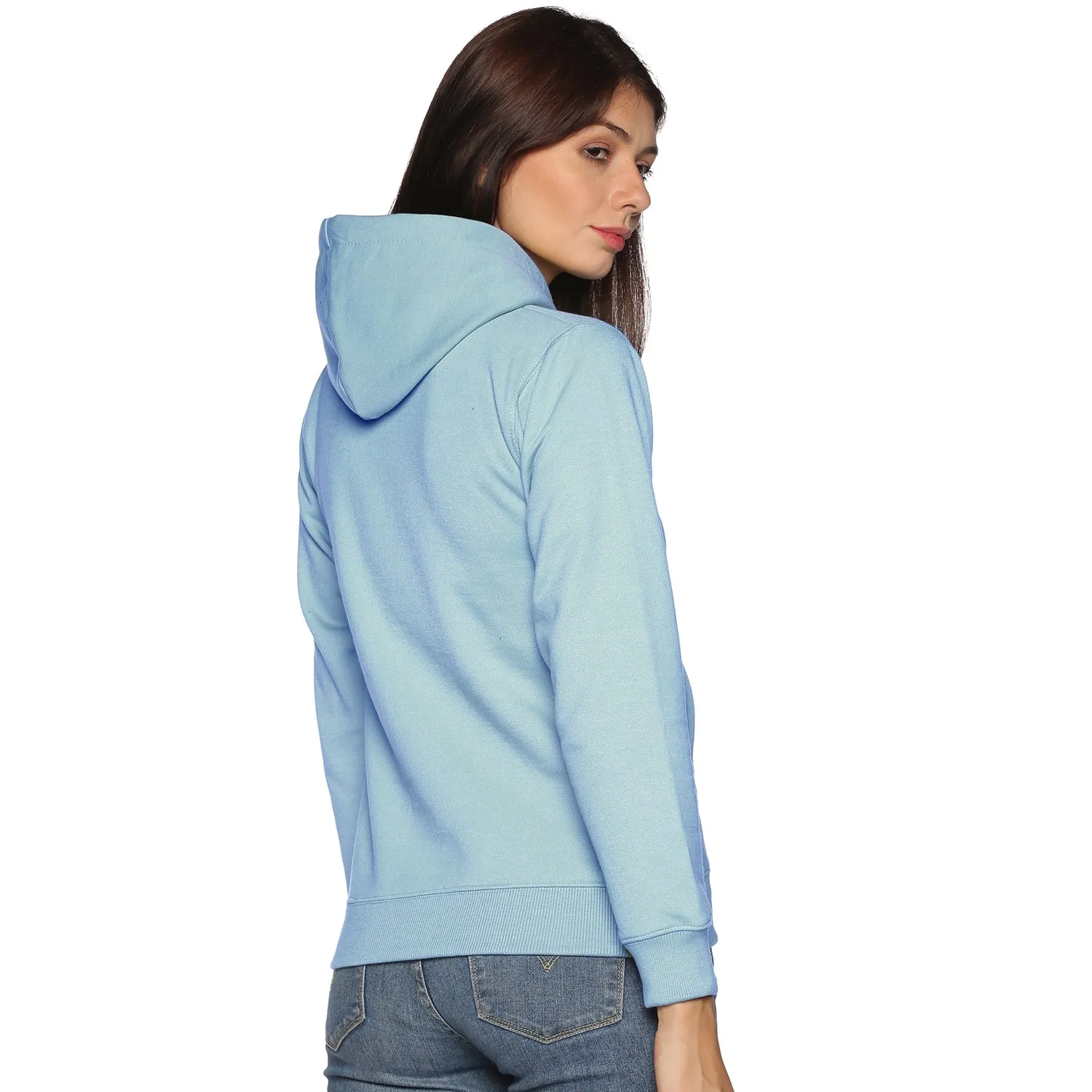 Prokick Sports Women Hooded Sweat Shirt , Sky Blue