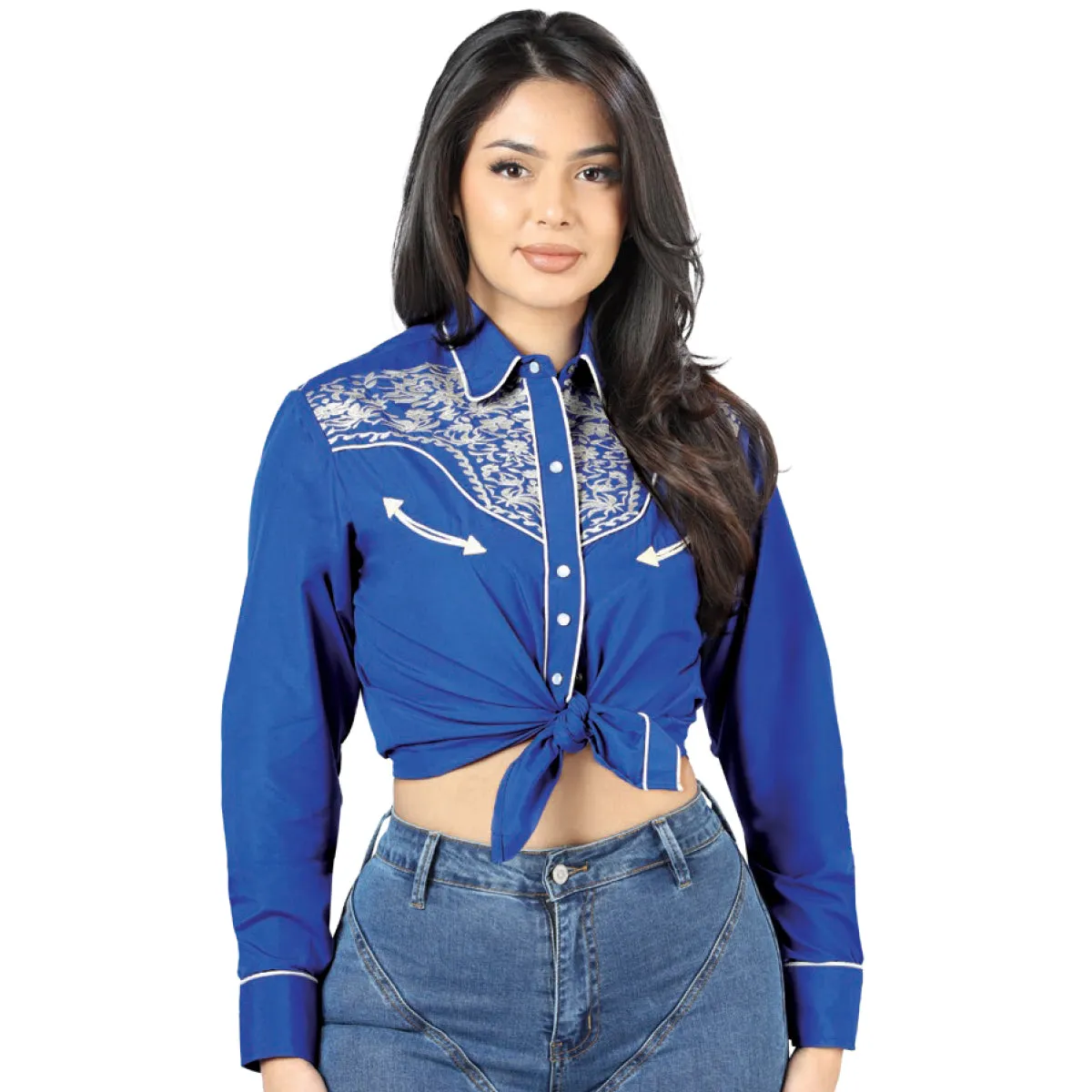 Royal Blue Womens Western Shirts