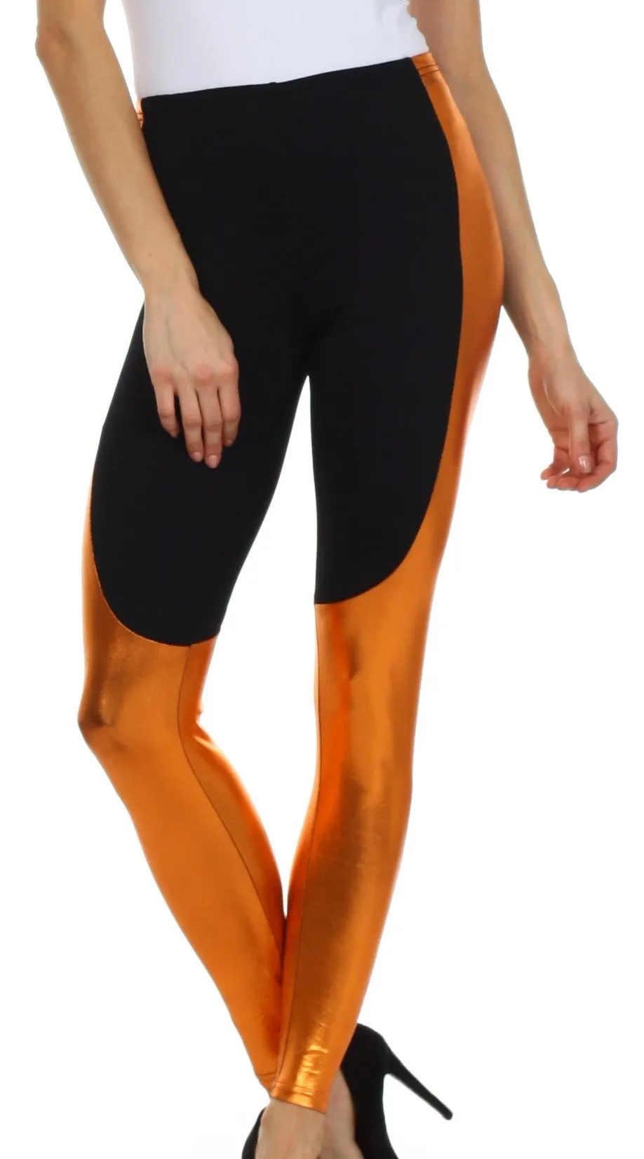 Sakkas Easy Comfort Metallic Liquid Leggings