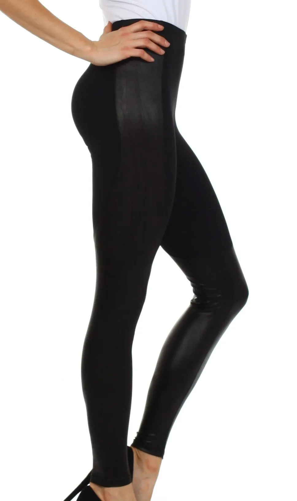 Sakkas Easy Comfort Metallic Liquid Leggings